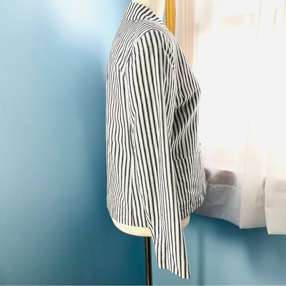 GAP Linen Blend Ticking Striped Blazer - Picture 6 of 12